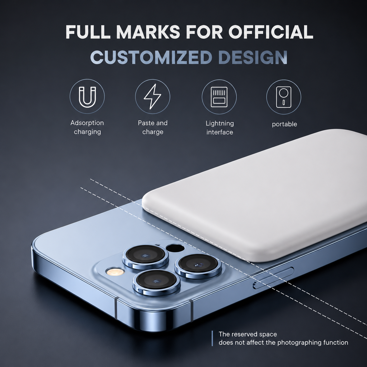 Bateria Externa  Inalámbrico tipo Magsafe 5000mAh
